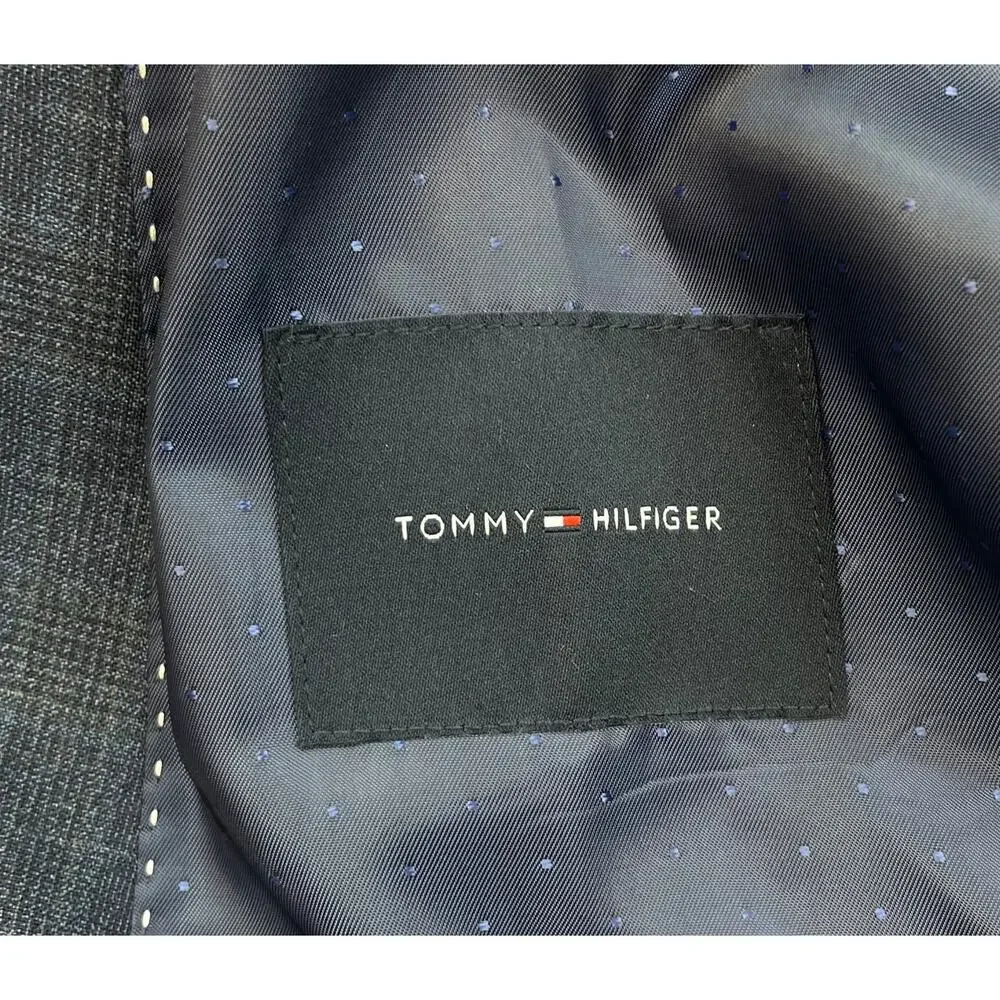 Tommy Hilfiger Blazer Men 44R Glen Plaid Wool Blend 2-Button Single Breast Lined